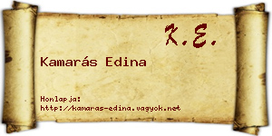 Kamarás Edina névjegykártya